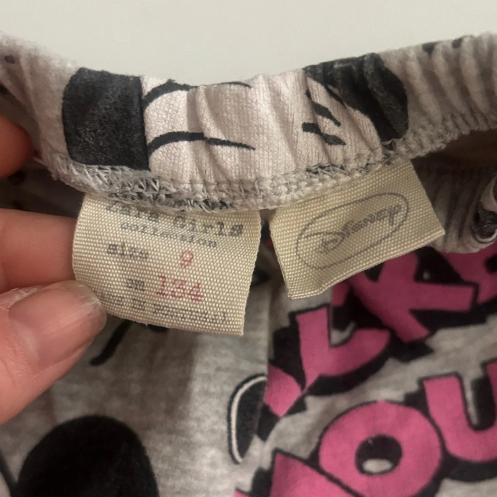 Zara Gray and Pink All Over Mickey Mouse Kids Leggings